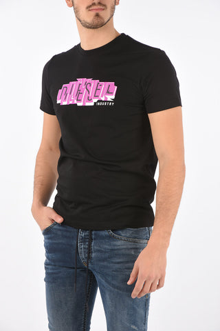 slim fit T-DIEGOS-E32 crew-neck t-shirt with logo-print