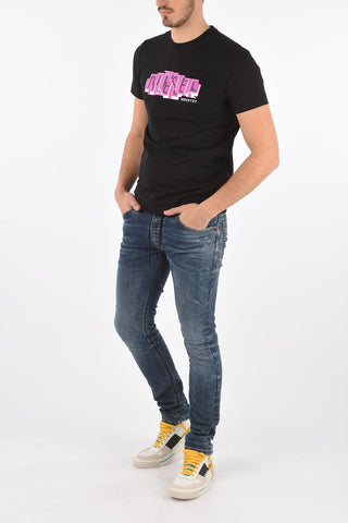 slim fit T-DIEGOS-E32 crew-neck t-shirt with logo-print