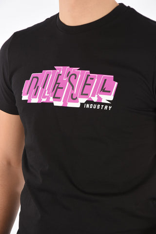 slim fit T-DIEGOS-E32 crew-neck t-shirt with logo-print