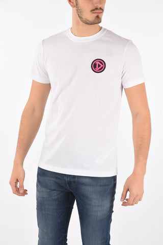 crew-neck T-DIEBIND-E1 t-shirt with embroidery on the back