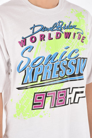 t-shirt T-DELPHONE in cotone stampata