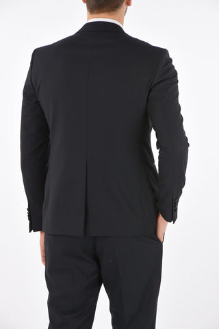 center vent peak lapel 3 piece waistcoat suit