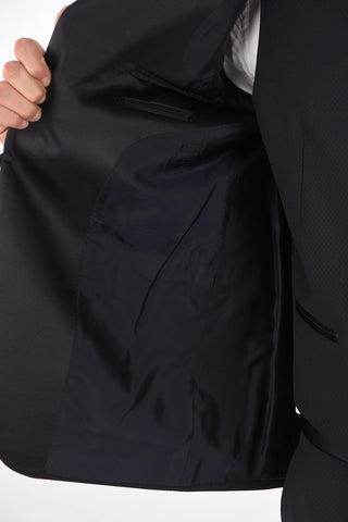 center vent peak lapel 3 piece waistcoat suit