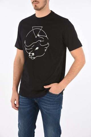 crew-neck t-shirt CL-T-JUST-O with maxi print on the front