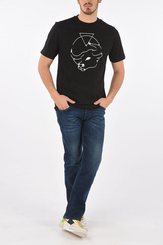crew-neck t-shirt CL-T-JUST-O with maxi print on the front