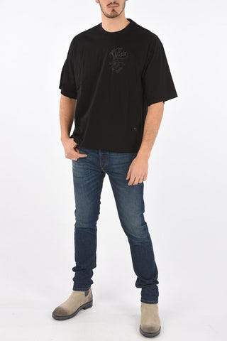 crew-neck T-DELPHI-SLITS-A1 t-shirt with print