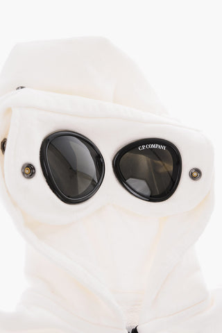 hooded goggles sweatshirt with zip closure 