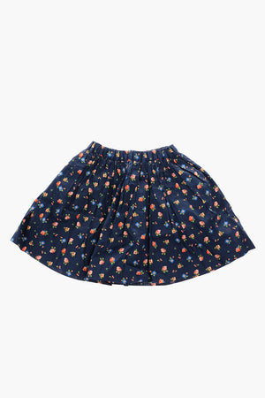 floral printed skirt with drawstring waist
