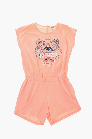 logo printed romper suit
