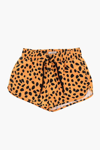 animal printed swim shorts