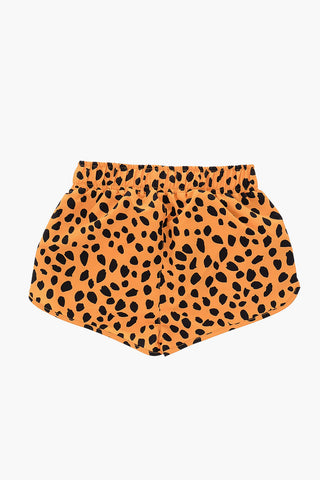 animal printed swim shorts
