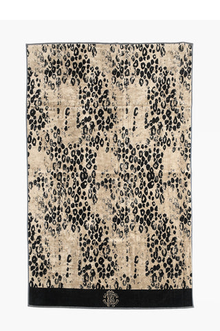 HOME 150x95cm animal printed cotton bath sheet