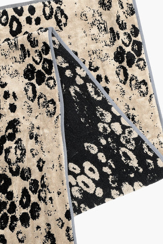 HOME 150x95cm animal printed cotton bath sheet