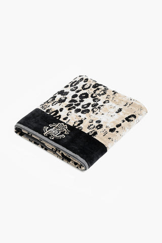 HOME 150x95cm animal printed cotton bath sheet