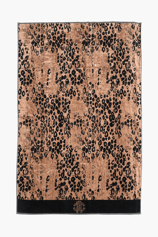 HOME 150x95cm animal printed cotton bath sheet