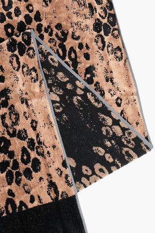HOME 150x95cm animal printed cotton bath sheet