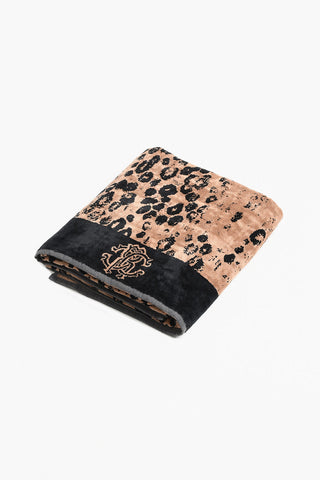 HOME 150x95cm animal printed cotton bath sheet
