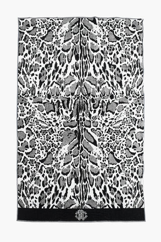 HOME 95x180cm animal printed cotton bath sheet