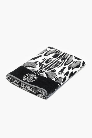 HOME 95x180cm animal printed cotton bath sheet