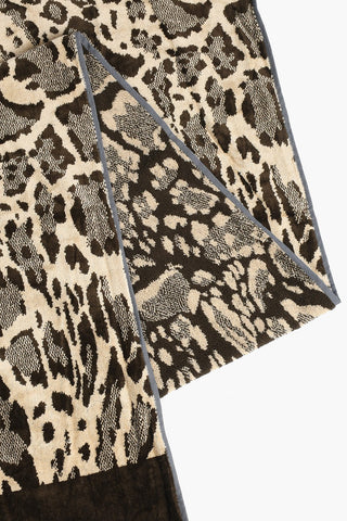 HOME telo bagno in cotone stampa animalier 95x180cm