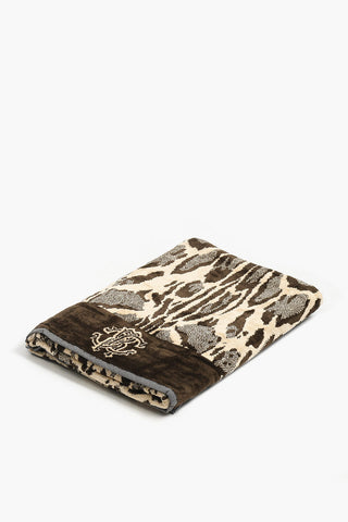 HOME telo bagno in cotone stampa animalier 95x180cm