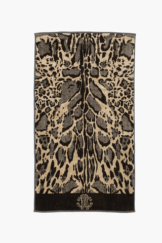 HOME 60X110cm animal patterned terry bath sheet