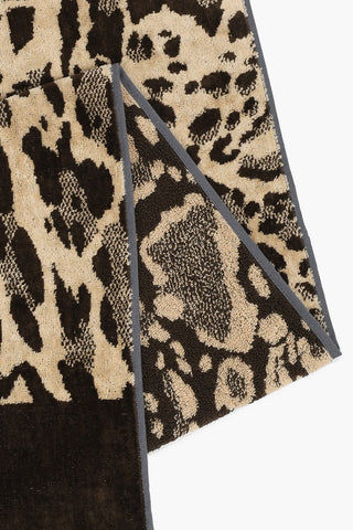 HOME 60X110cm animal patterned terry bath sheet