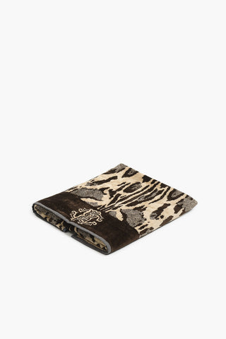 HOME 60X110cm animal patterned terry bath sheet