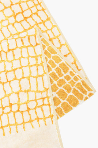 HOME crocodile patterned terry 1+1 towels