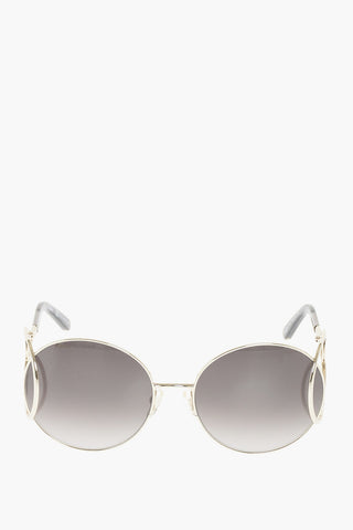round sunglasses with gradient lenses 