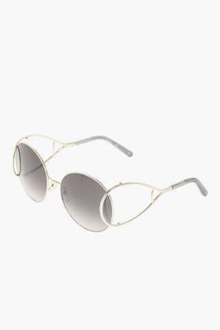 round sunglasses with gradient lenses 