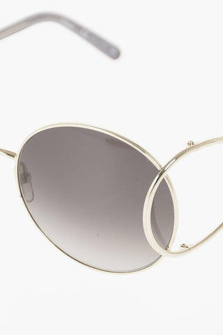 round sunglasses with gradient lenses 