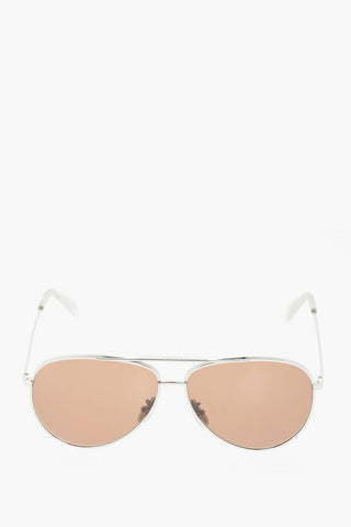 occhiali da sole aviator con montatura in metallo