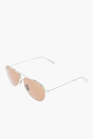 occhiali da sole aviator con montatura in metallo