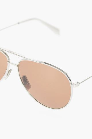 occhiali da sole aviator con montatura in metallo