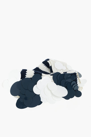 two-tone cashmere scarf with sequins