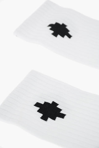 logo embroidered stretch cotton socks