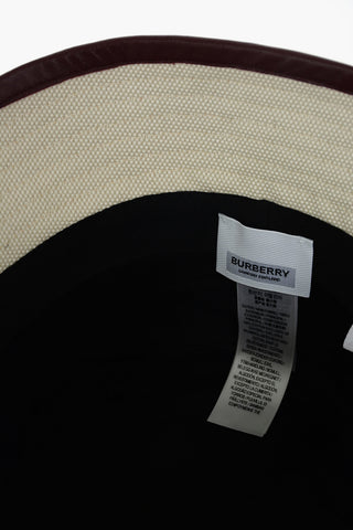 cotton Bucket with leather trimmings
