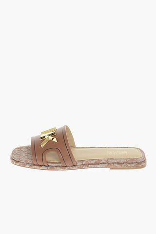 Slippers KIPPY in Pelle con Logo in Metallo
