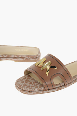 Slippers KIPPY in Pelle con Logo in Metallo