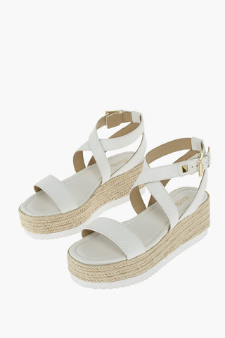 Raffia Wedge LOWRY Leather Sandals