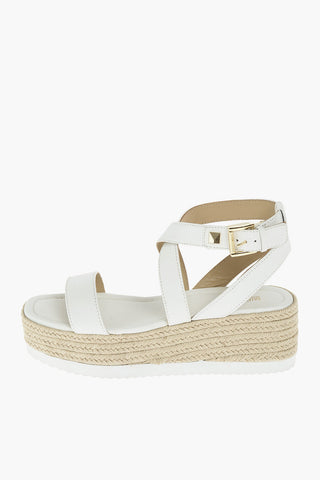 Raffia Wedge LOWRY Leather Sandals