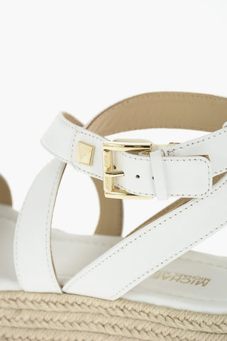 Raffia Wedge LOWRY Leather Sandals