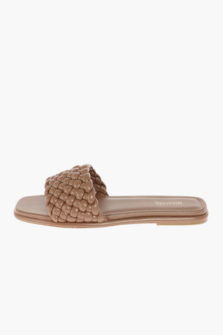 Braided Motif AMELIA Leather Slippers