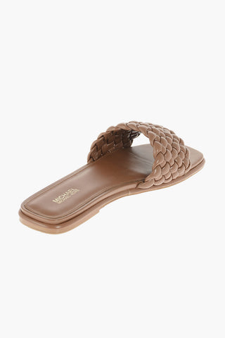 Braided Motif AMELIA Leather Slippers
