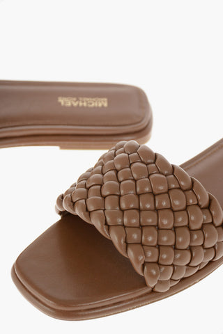 Braided Motif AMELIA Leather Slippers