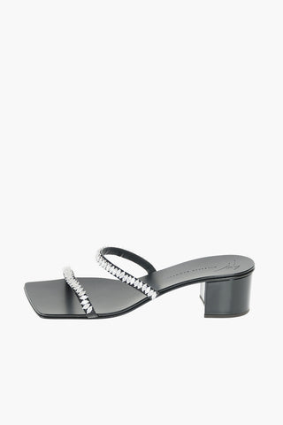 Sandali in Pelle CASABLANCA con Cristalli 5cm