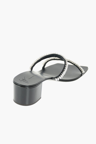 Sandali in Pelle CASABLANCA con Cristalli 5cm