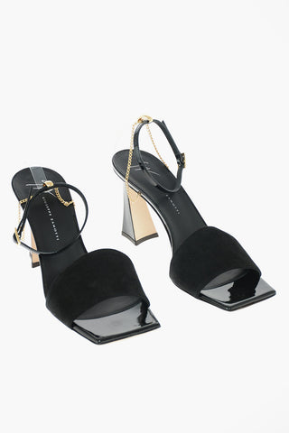 Patent Leather Strap VANILLA Suede Sandals 8cm