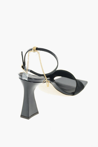Patent Leather Strap VANILLA Suede Sandals 8cm